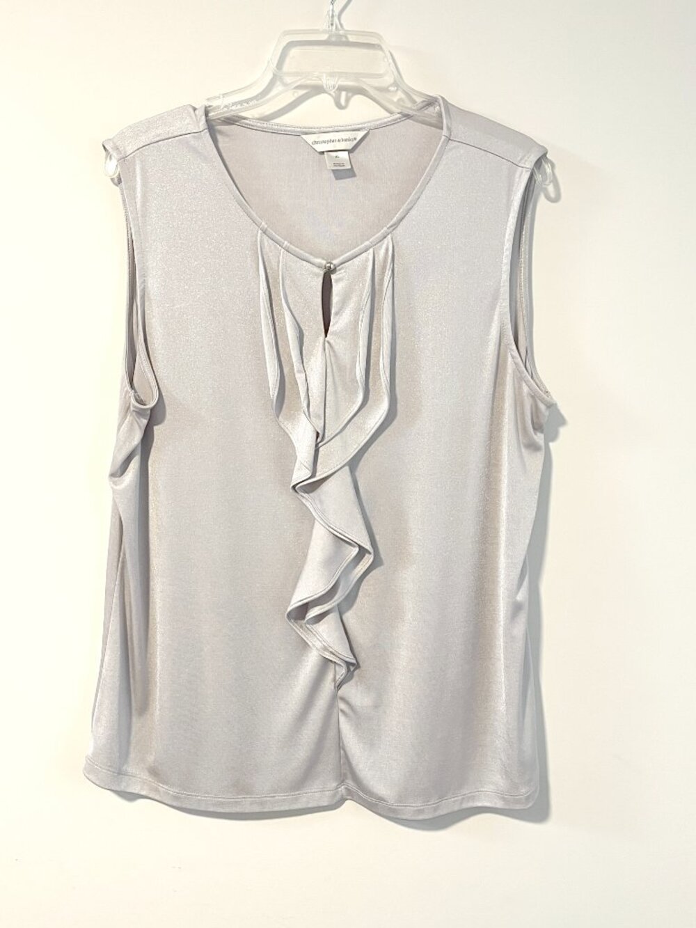 Christopher and Banks Sleeveless Blouse with Ruffle XL